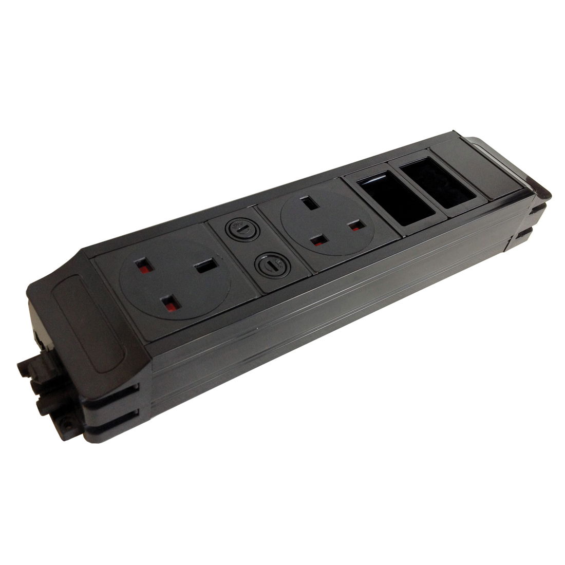 Marshall-Tufflex Power And Data Module 2 x 5A Fused Unswitched Sockets 2 x 6C Data Outlets GST Input Black