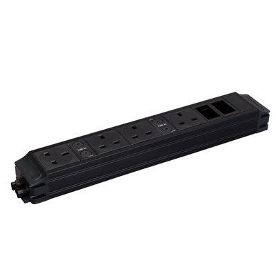 Marshall-Tufflex Power And Data Module 4 x 5A Fused Unswitched Sockets 2 x 6C Data Outlets GST Input Black