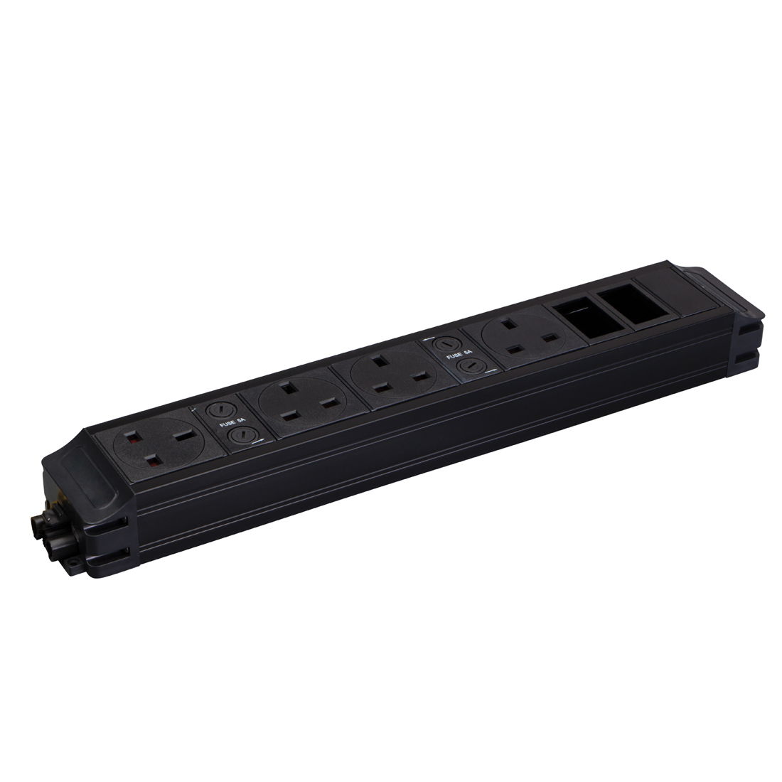 Marshall-Tufflex Power And Data Module 4 x 5A Fused Unswitched Sockets 4 x 6C Data Outlets GST Input Black