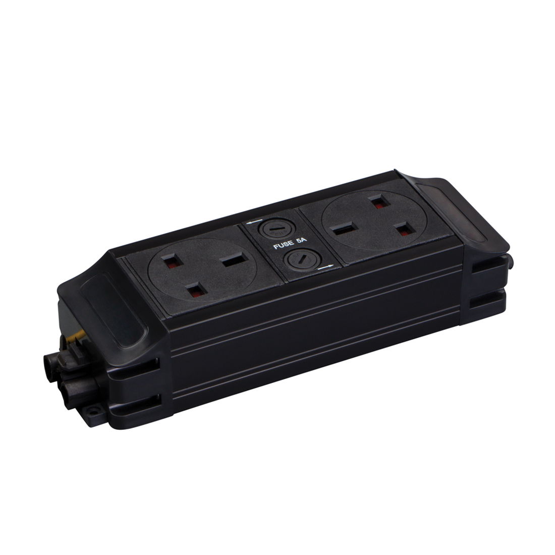 Marshall-Tufflex Power Module 2 x 5A Fused Unswitched Sockets GST Input/Output Black