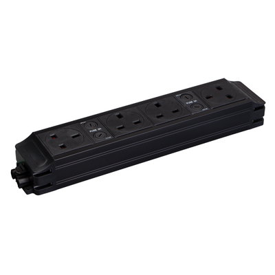 Marshall-Tufflex Power Module 4 x 5A Fused Unswitched Sockets GST Input/Output Black