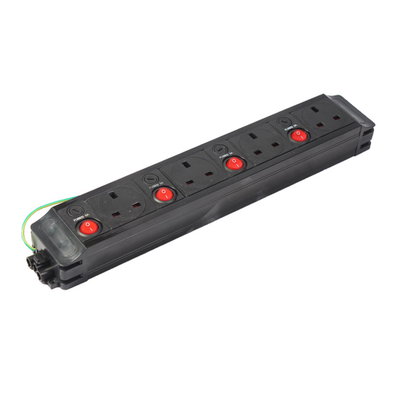 Marshall-Tufflex Power Module 4 x 5A Fused Switched Sockets GST Input/Output Black