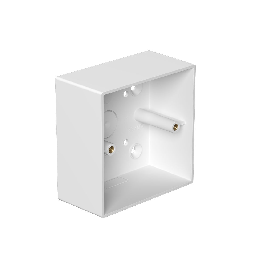 Marshall-Tufflex 1 Gang Surface Mount Accessory Box 44mm Deep Universal Knockouts Square Corners White (Pack of 20)