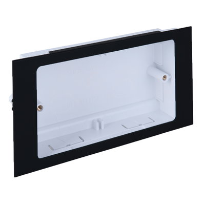 Marshall-Tufflex Accessory Box Flush Plate 2 Gang Part M Black
