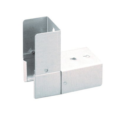 Marshall-Tufflex Metal Lighting Trunking 50mm x 50mm Lighting Trunking 2 Way Coupler Outside Lid