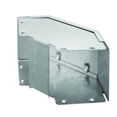 Marshall-Tufflex Metal Trunking 300mm x 300mm 90° Gusset Bend Outside Lid