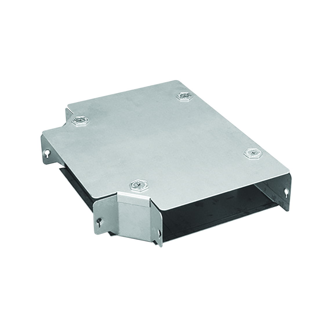 Marshall-Tufflex Metal Trunking 100mm x 50mm Gusset Tee Top Lid 3 Compartment
