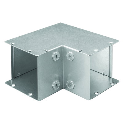 Marshall-Tufflex Metal Trunking 100mm x 100mm Sharp Bend Inside Lid