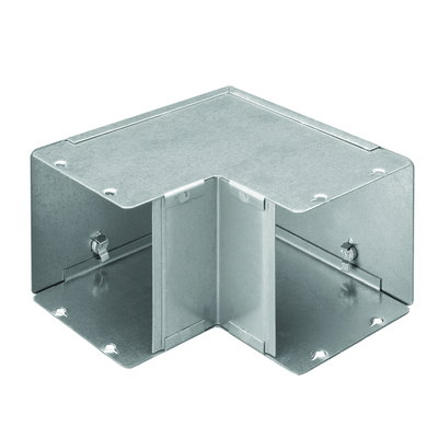 Marshall-Tufflex Metal Trunking 100mm x 100mm Sharp Bend Outside Lid