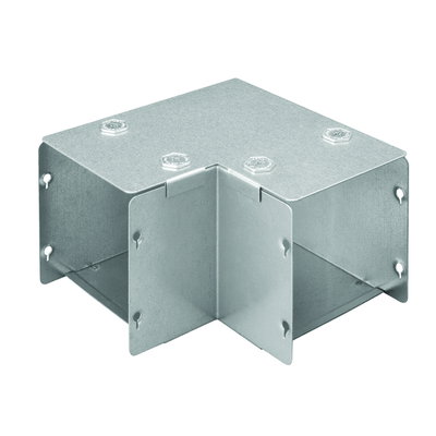Marshall-Tufflex Metal Trunking 100mm x 100mm Sharp Bend Top Lid