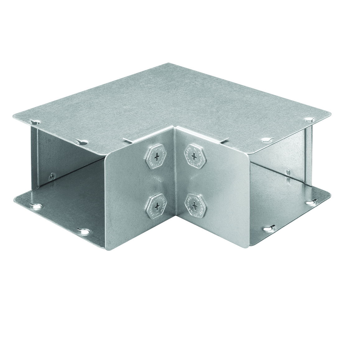 Marshall-Tufflex Metal Trunking 100mm x 75mm Sharp Bend Inside Lid