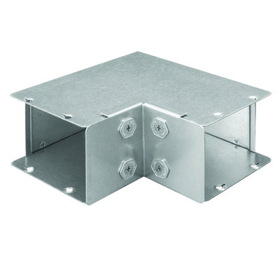 Marshall-Tufflex Metal Trunking 100mm x 75mm Sharp Bend Inside Lid