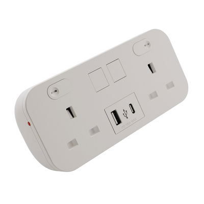 Marshall-Tufflex Icon Desktop Power Module 2 Gang 2xUSB White