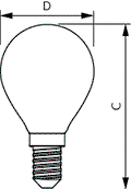CorePro GLASS LED candles and lustres - LED-lamp/Multi-LED - Power Consumption: 2.2 W - Energy Efficiency Class: E