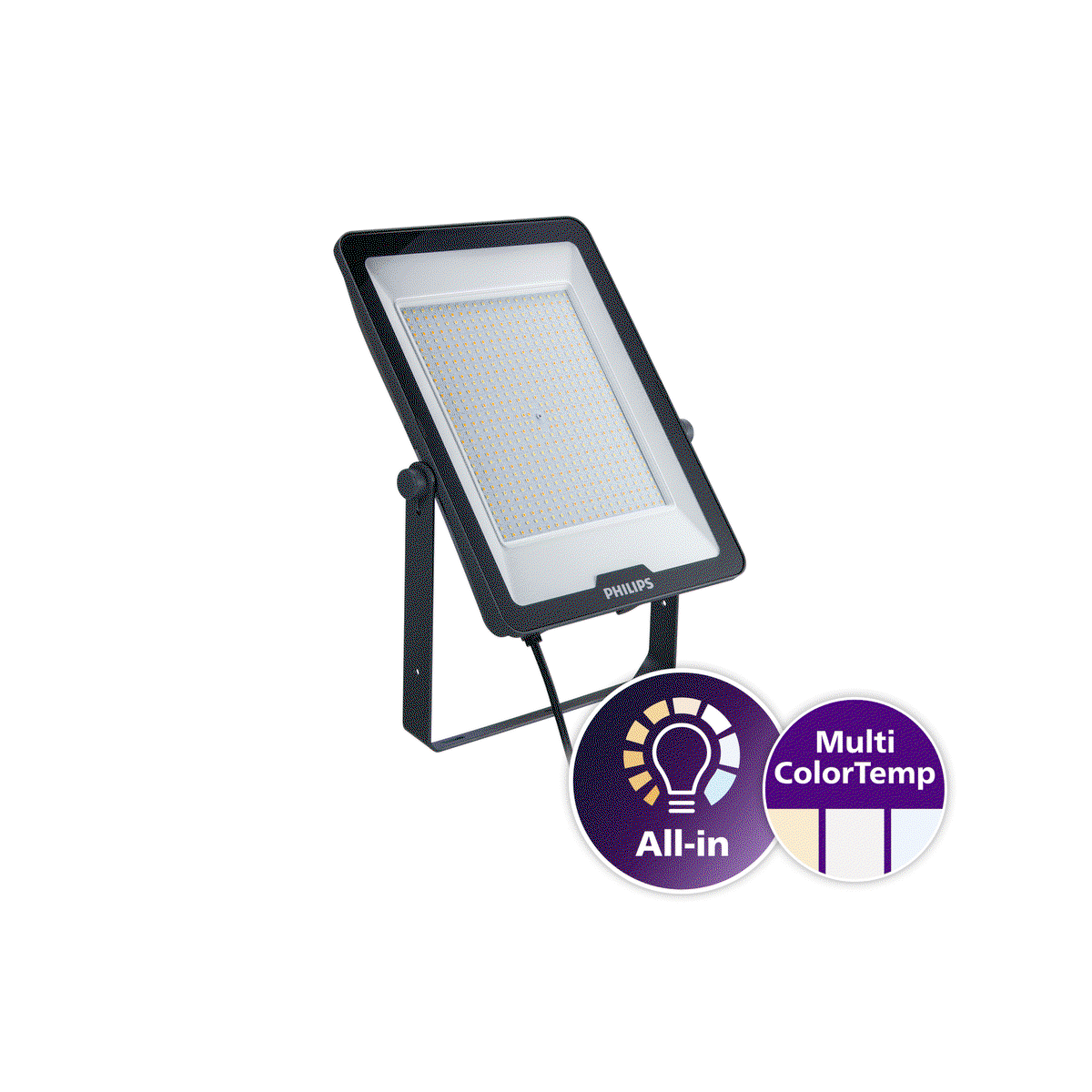 Ledinaire All-in floodlights, 200 W, 22000 lm, 24000 lm, 3000 K, 4000 K, 6500 K, Symmetrical – Image 3 of 7