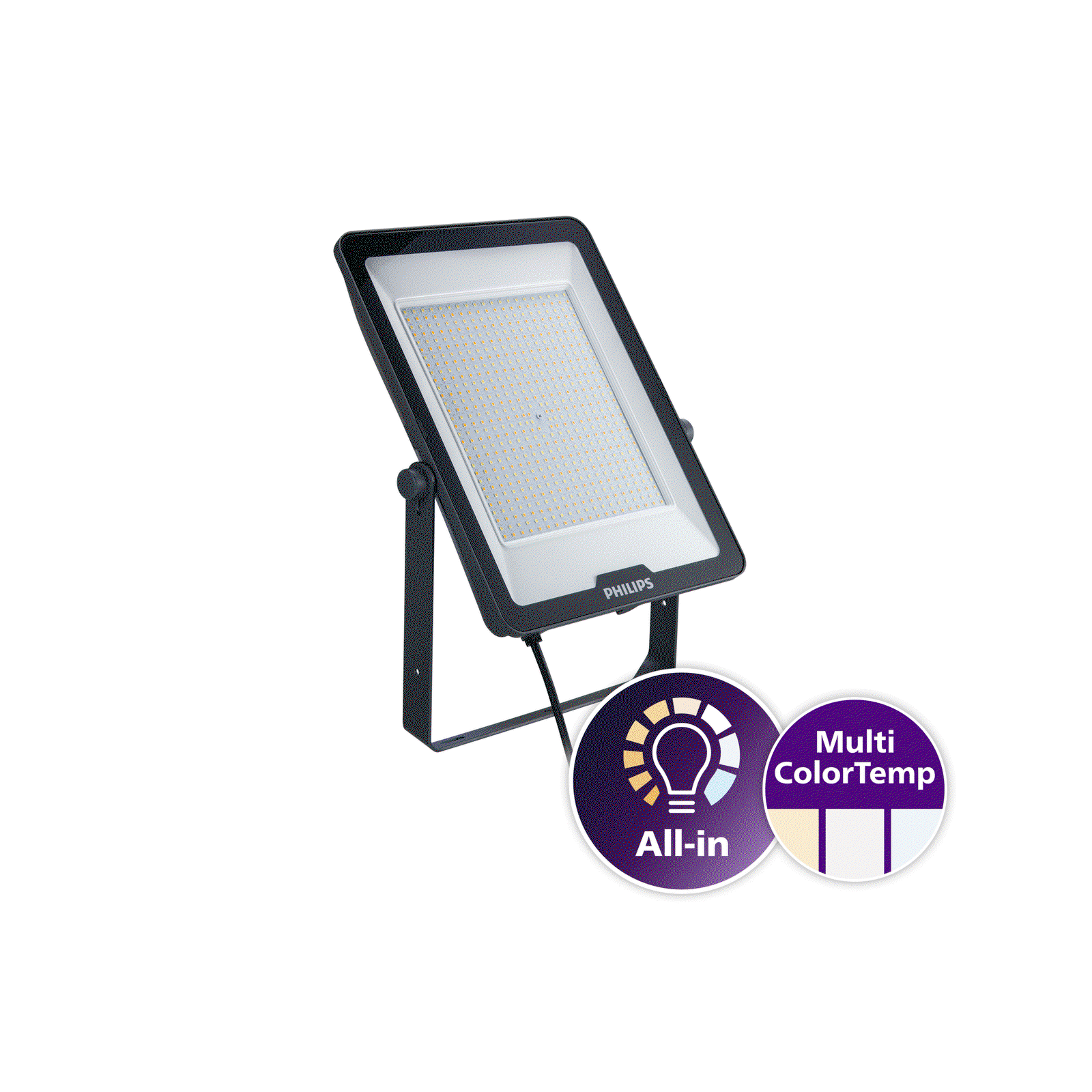 Ledinaire All-in floodlights, 200 W, 22000 lm, 24000 lm, 3000 K, 4000 K, 6500 K, Symmetrical – Image 3 of 7