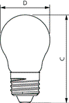 CorePro GLASS LED candles and lustres - LED-lamp/Multi-LED - Power Consumption: 6.5 W - Energy Efficiency Class: E