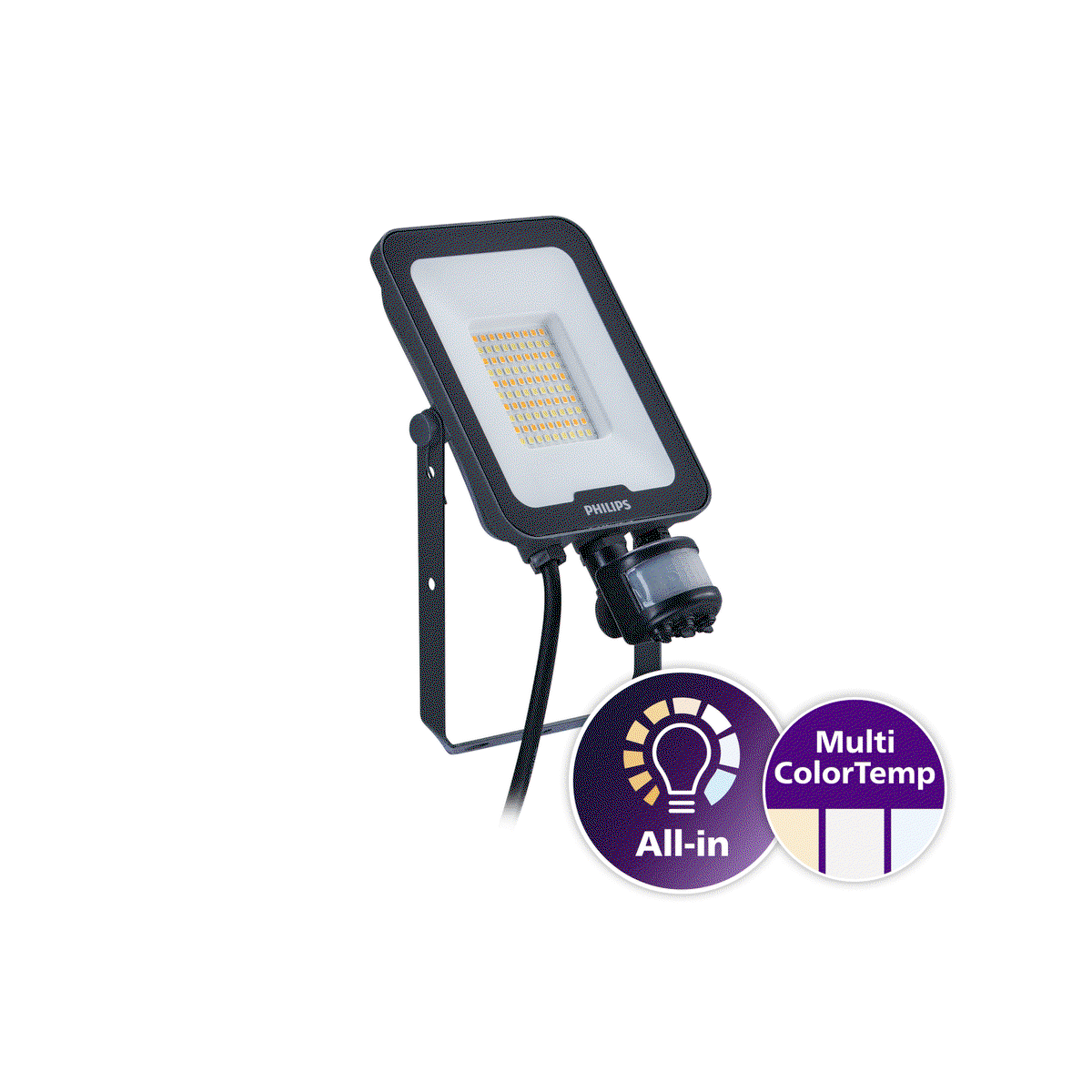 Ledinaire All-in floodlights, 30 W, 3300 lm, 3600 lm, 3000 K, 4000 K, 6500 K, Sensor-based dim, Symmetrical, MDU – Image 3 of 7