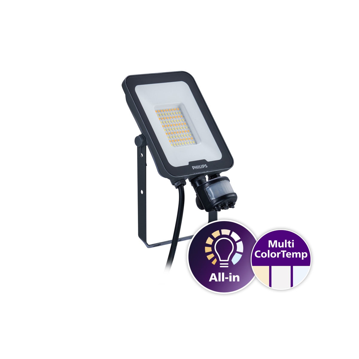 Ledinaire All-in floodlights, 30 W, 3300 lm, 3600 lm, 3000 K, 4000 K, 6500 K, Sensor-based dim, Symmetrical, MDU – Image 2 of 7