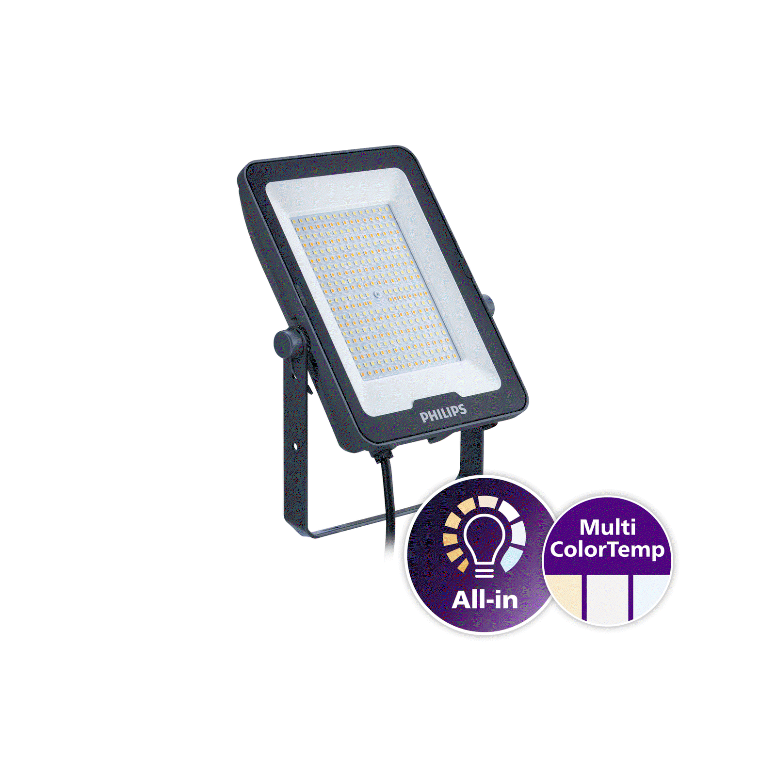Ledinaire All-in floodlights, 100 W, 11000 lm, 12000 lm, 3000 K, 4000 K, 6500 K, Symmetrical – Image 3 of 7