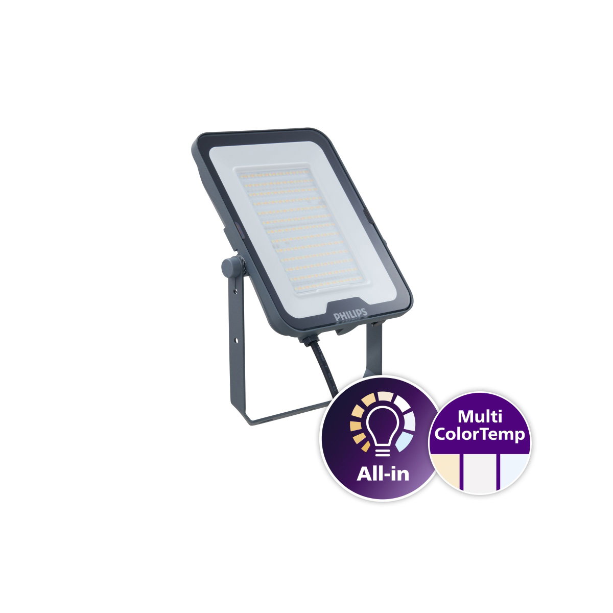 Ledinaire All-in floodlights, 65 W, 7000 lm, 7350 lm, 3000 K, 4000 K, 6500 K, Asymmetrical – Image 2 of 7