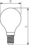CorePro GLASS LED candles and lustres - LED-lamp/Multi-LED - Power Consumption: 6.5 W - Energy Efficiency Class: E