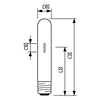 HPI-T - Halogen metal halide lamp without reflector - Power Consumption: 990 W - Correlated Colour Temperature: 4300 K