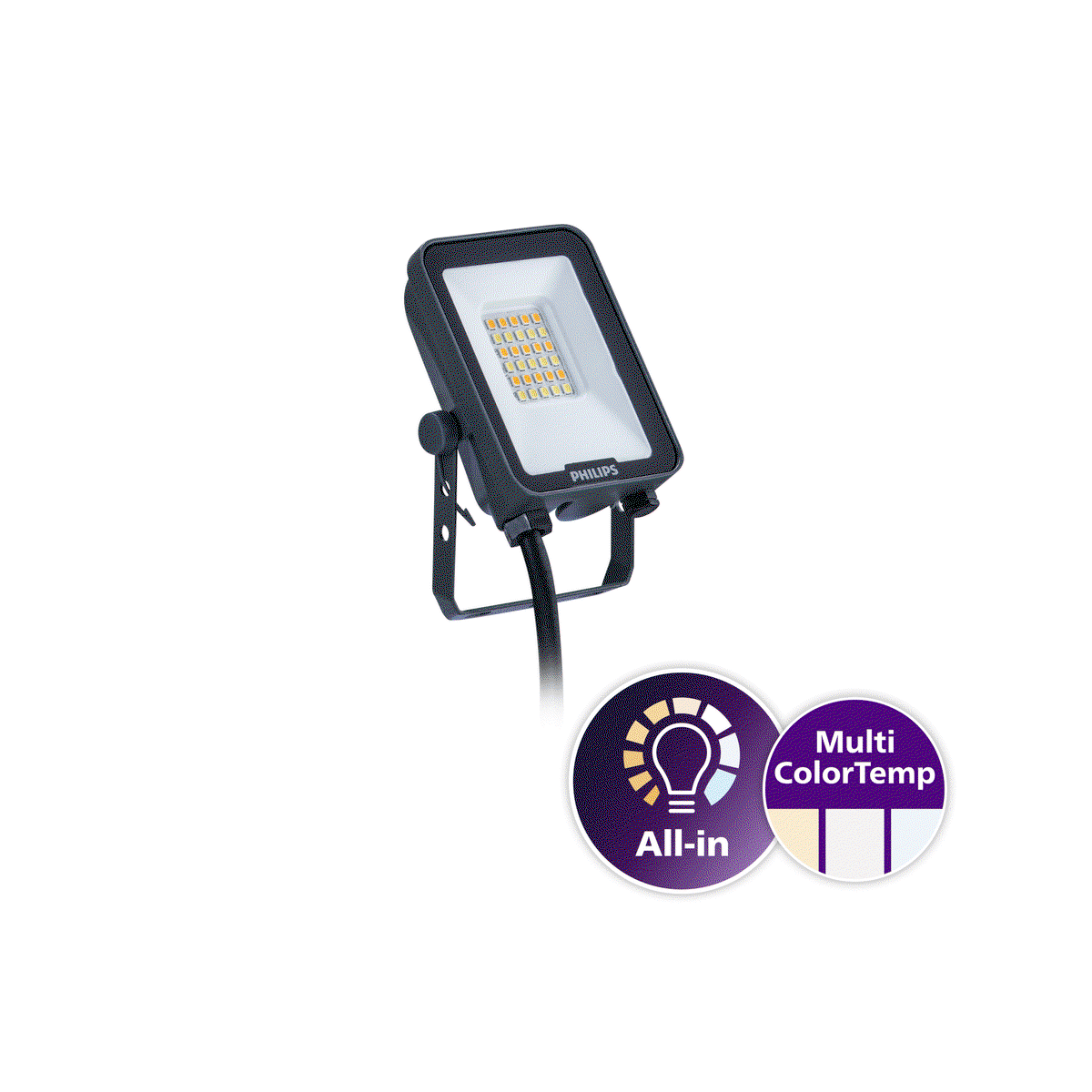 Ledinaire All-in floodlights, 20 W, 2200 lm, 2400 lm, 3000 K, 4000 K, 6500 K, Symmetrical – Image 3 of 7