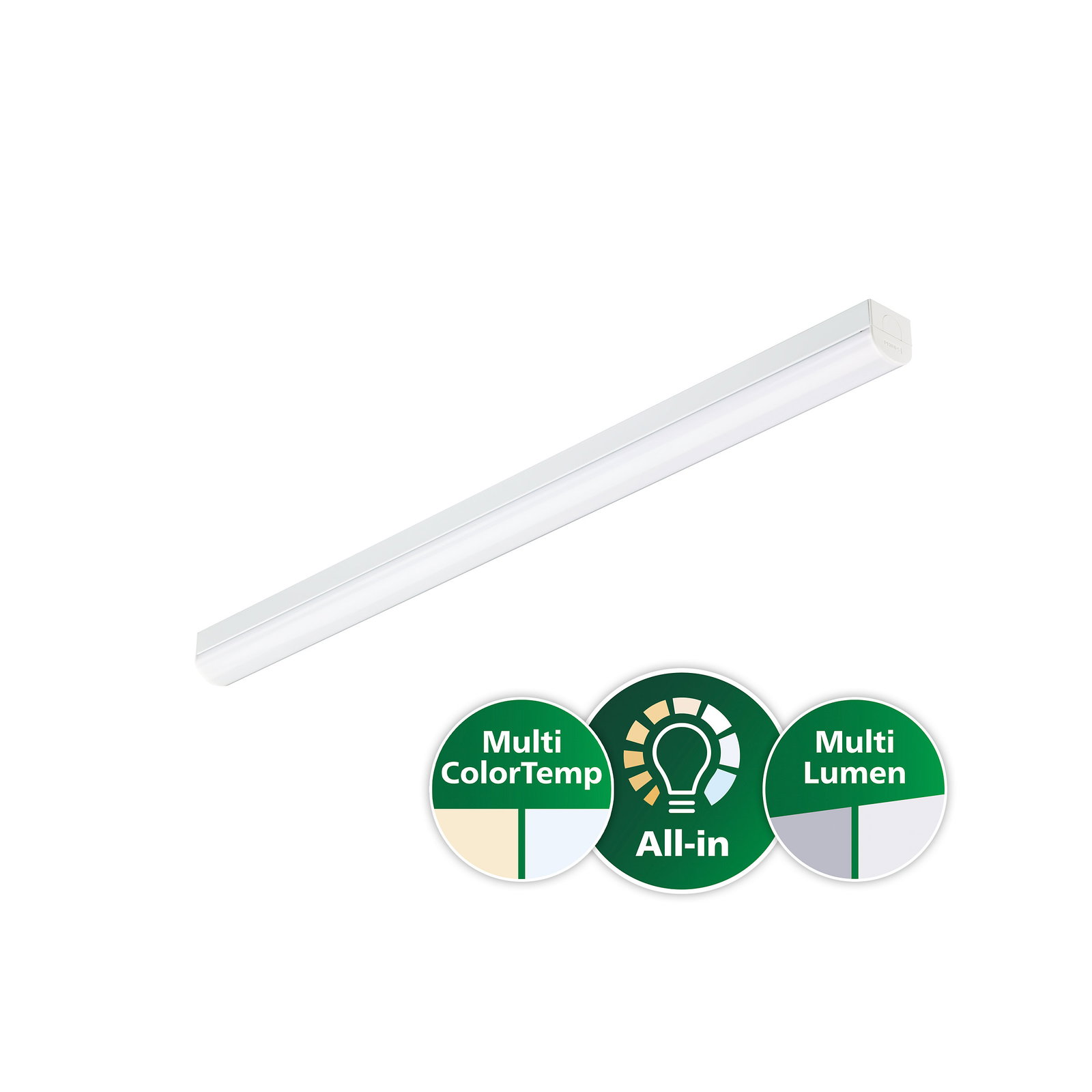CoreLine Batten, BATTEN, 29.5 W, 18 W, L1200, 2500 lm, 4100 lm, 3000 K, 4000 K, Opal, IP20/40