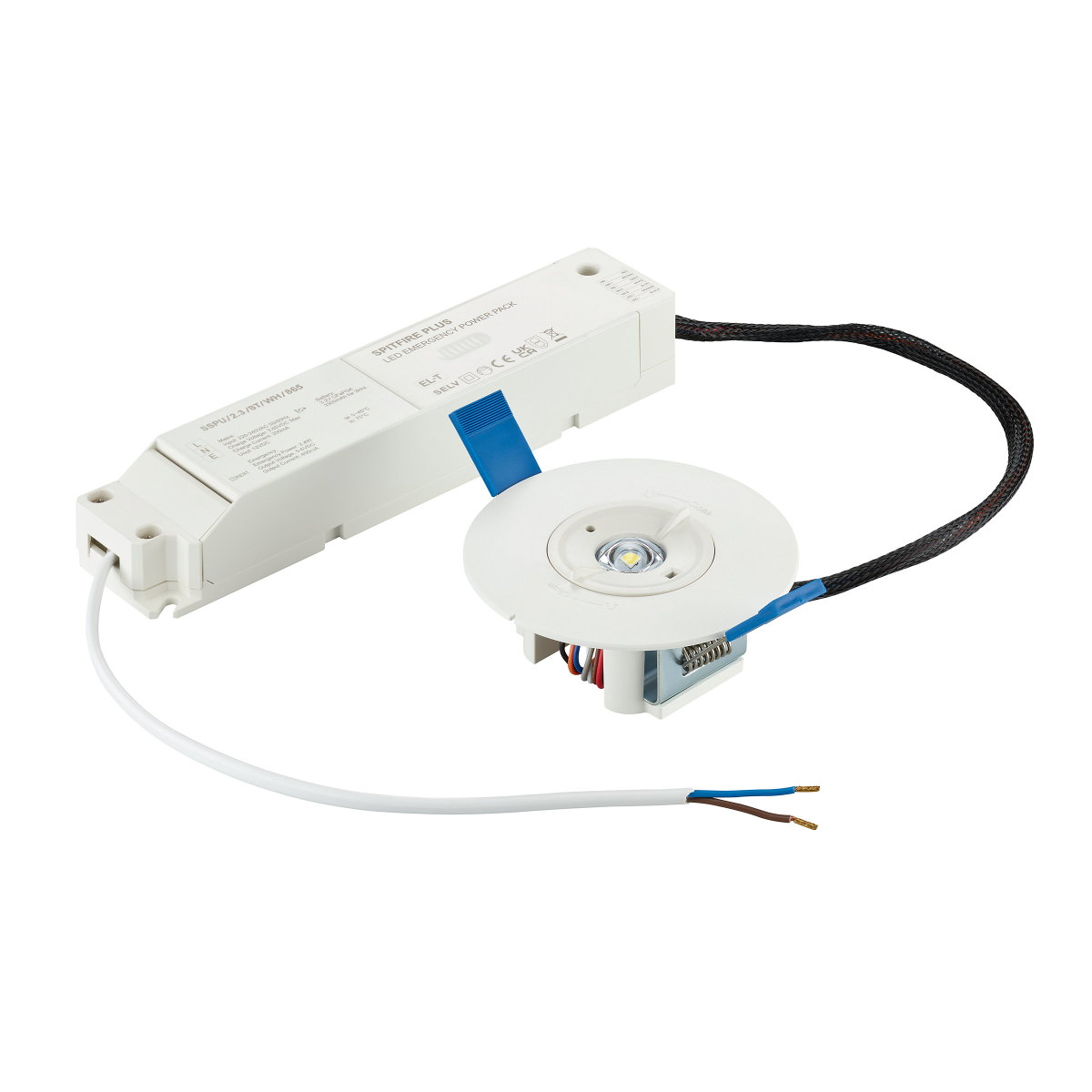 Emergency Downlight, Recessed emergency downlight, 3 W, 3 W, D95 mm  H31 mm, 328 lm, 6500 K, IP20, ELP3h