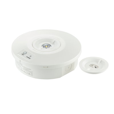 Emergency Surface Mounted Downlight, Surface mounted emergency downlight, 2 W, 2 W, D155mm  H46 mm, 273 lm, 6500 K, IP65, ELB3h