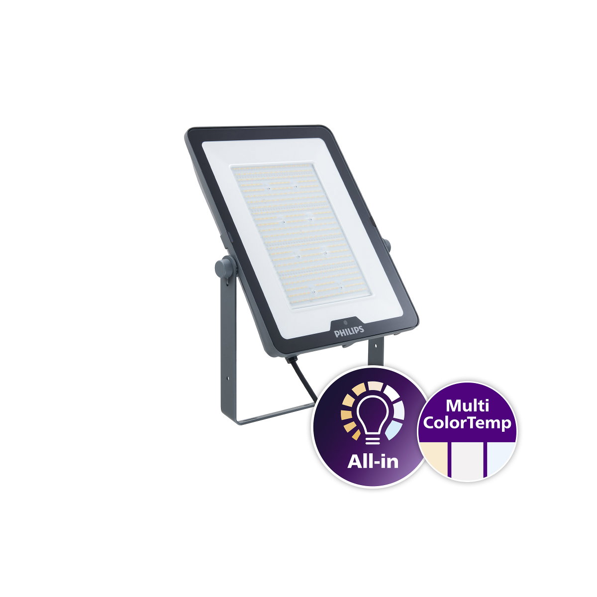 Ledinaire All-in floodlights, 90 W, 11000 lm, 12000 lm, 3000 K, 4000 K, 6500 K, Symmetrical