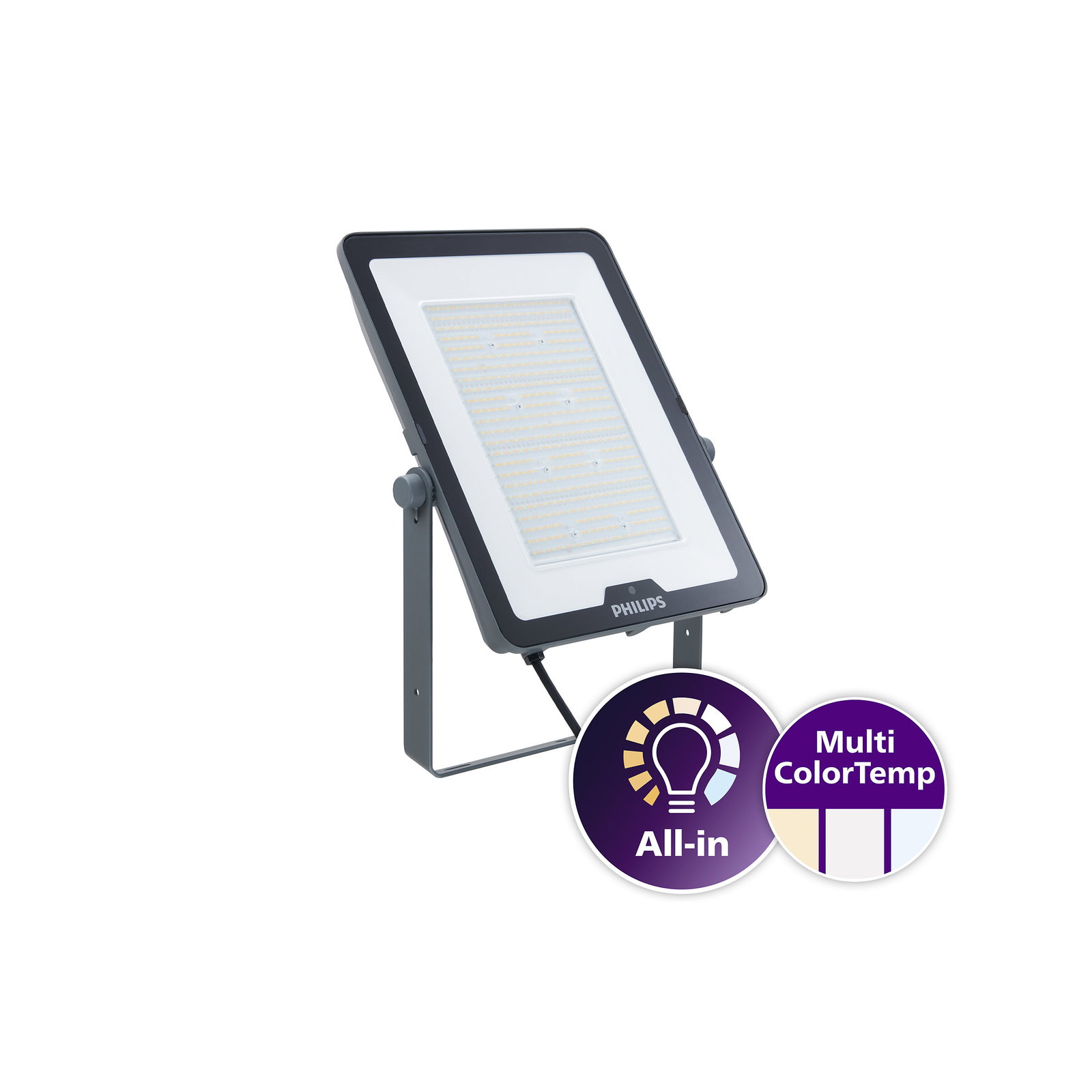 Ledinaire All-in floodlights, 90 W, 11000 lm, 12000 lm, 3000 K, 4000 K, 6500 K, Symmetrical