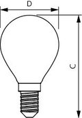 CorePro GLASS LED candles and lustres - LED-lamp/Multi-LED - Power Consumption: 2.2 W - Energy Efficiency Class: E