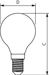 CorePro GLASS LED candles and lustres - LED-lamp/Multi-LED - Power Consumption: 6.5 W - Energy Efficiency Class: E – Image 3 of 4