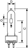 MASTERColour CDM-T - Halogen metal halide lamp without reflector - Power Consumption: 150.1 W - Energy Efficiency Class: G