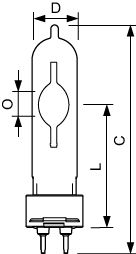 MASTERColour CDM-T - Halogen metal halide lamp without reflector - Power Consumption: 250.0 W - Energy Efficiency Class: F – Image 3 of 3