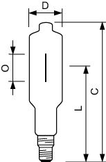 HPI-T - Halogen metal halide lamp without reflector - Power Consumption: 1980 W - Correlated Colour Temperature: 3800 K – Image 3 of 4
