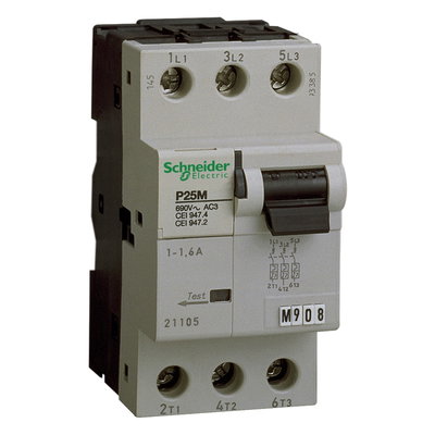 P25M - circuit breaker - P25M - 3P - 6.3A - curve