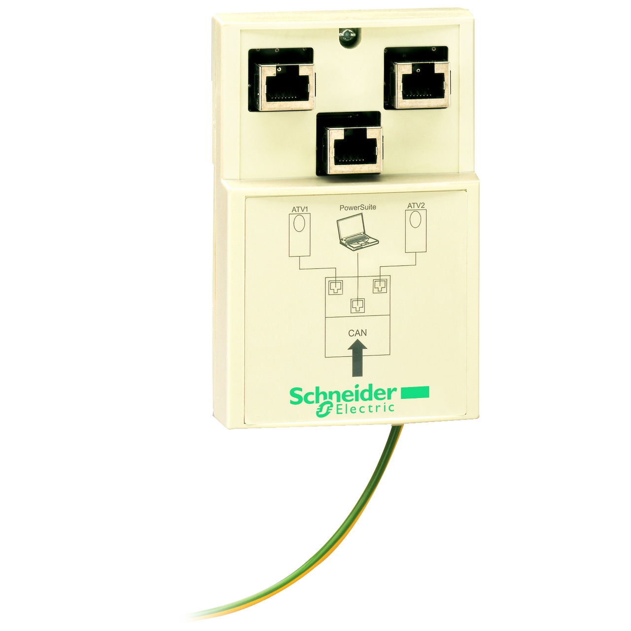 CANopen junction box - 2 x RJ45 and 1 x RJ45