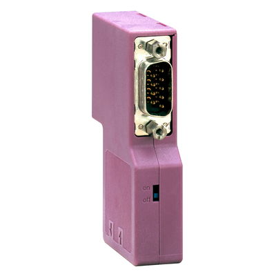 CANopen SUB-D9 female connector - bended at 90° w additional SUB-D9 - IP20