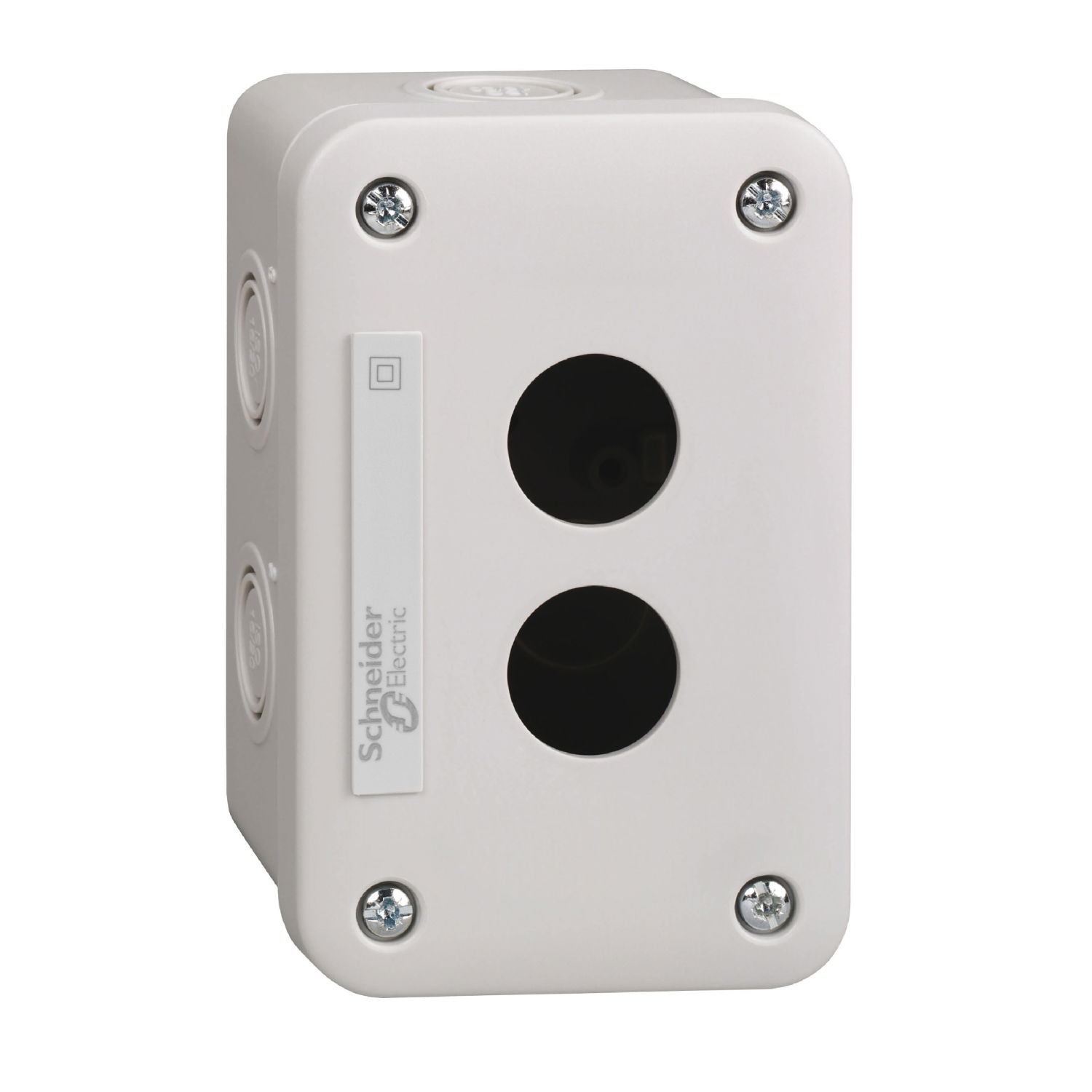 Empty control station - light grey - 2 cut-outs - IP54 - for XB7 Ø 22 mm