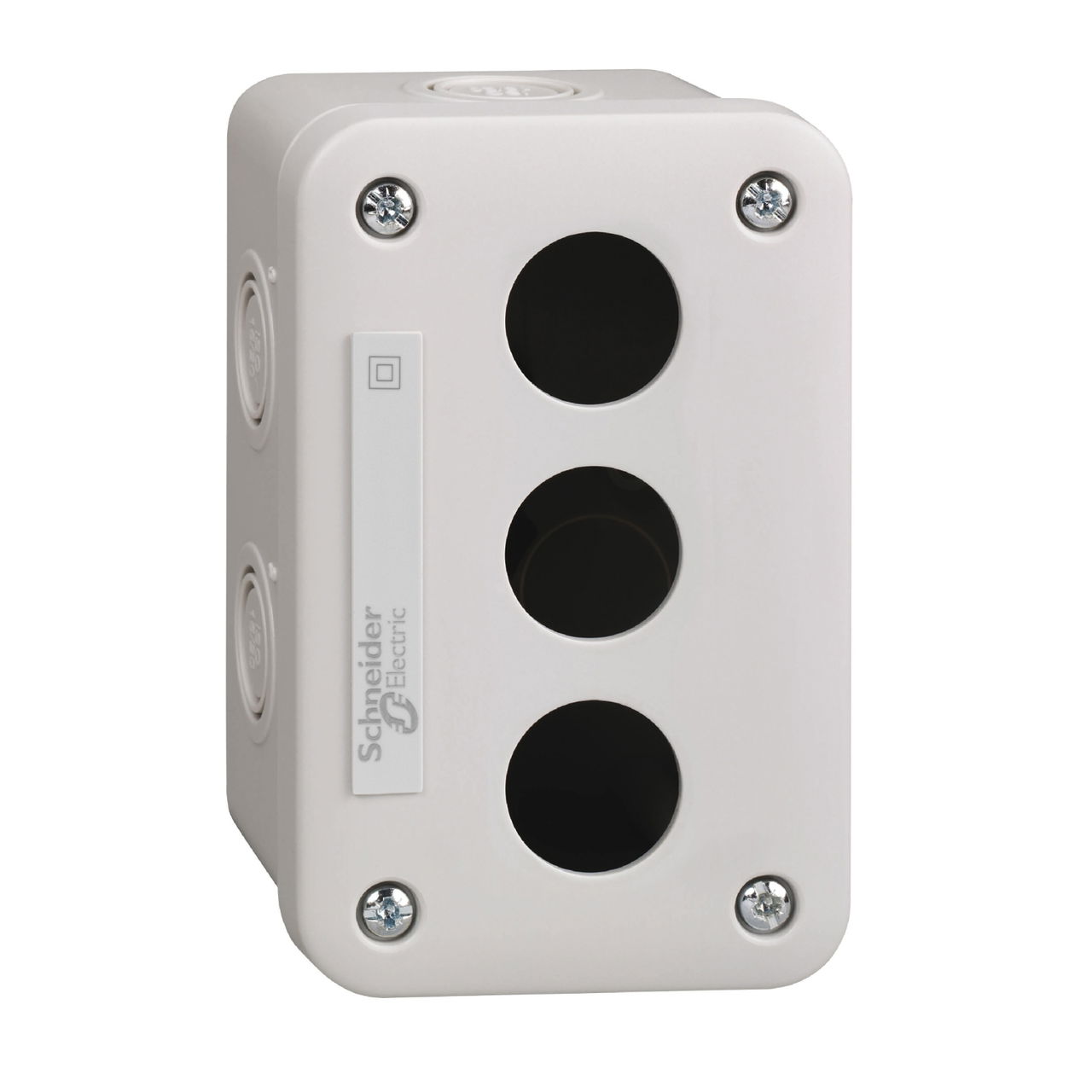 Empty control station - light grey - 3 cut-outs - IP54 - for XB7 Ø 22 mm