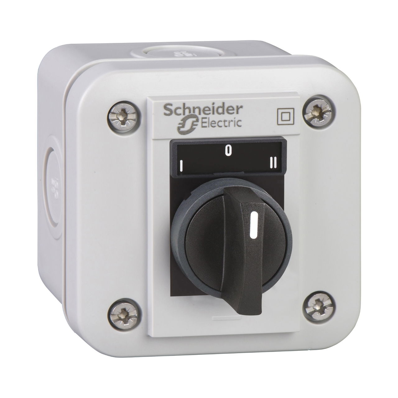 Control station XAL-E - selector switch 3 position - I-O-II - white - 2 NO