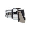 Black selector switch head Ø22 2-position stay put