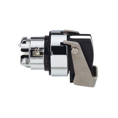 Black selector switch head Ø22 2-position stay put