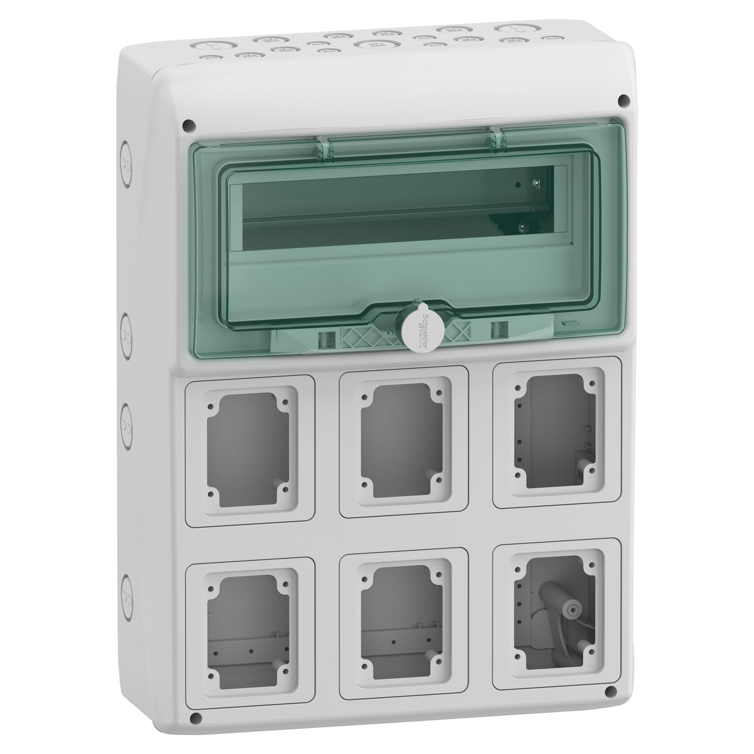Kaedra - for power outlet - 6 openings - 1 x 12 modules