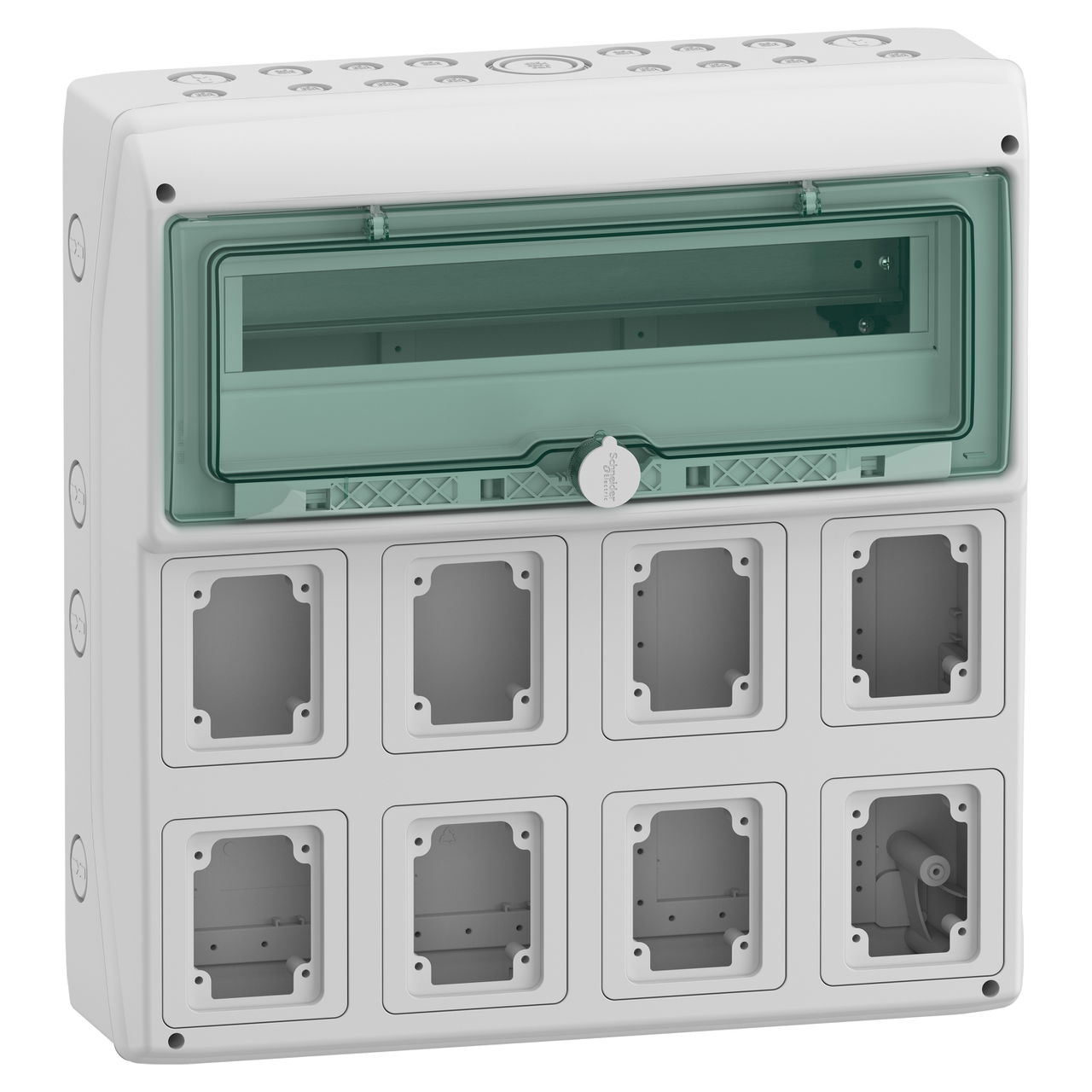 Kaedra - for power outlet - 8 openings - 1 x 18 modules