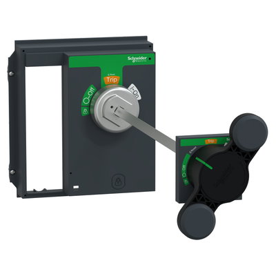 Extended rotary handle, front control, Compact NS630b to 1600, black handle