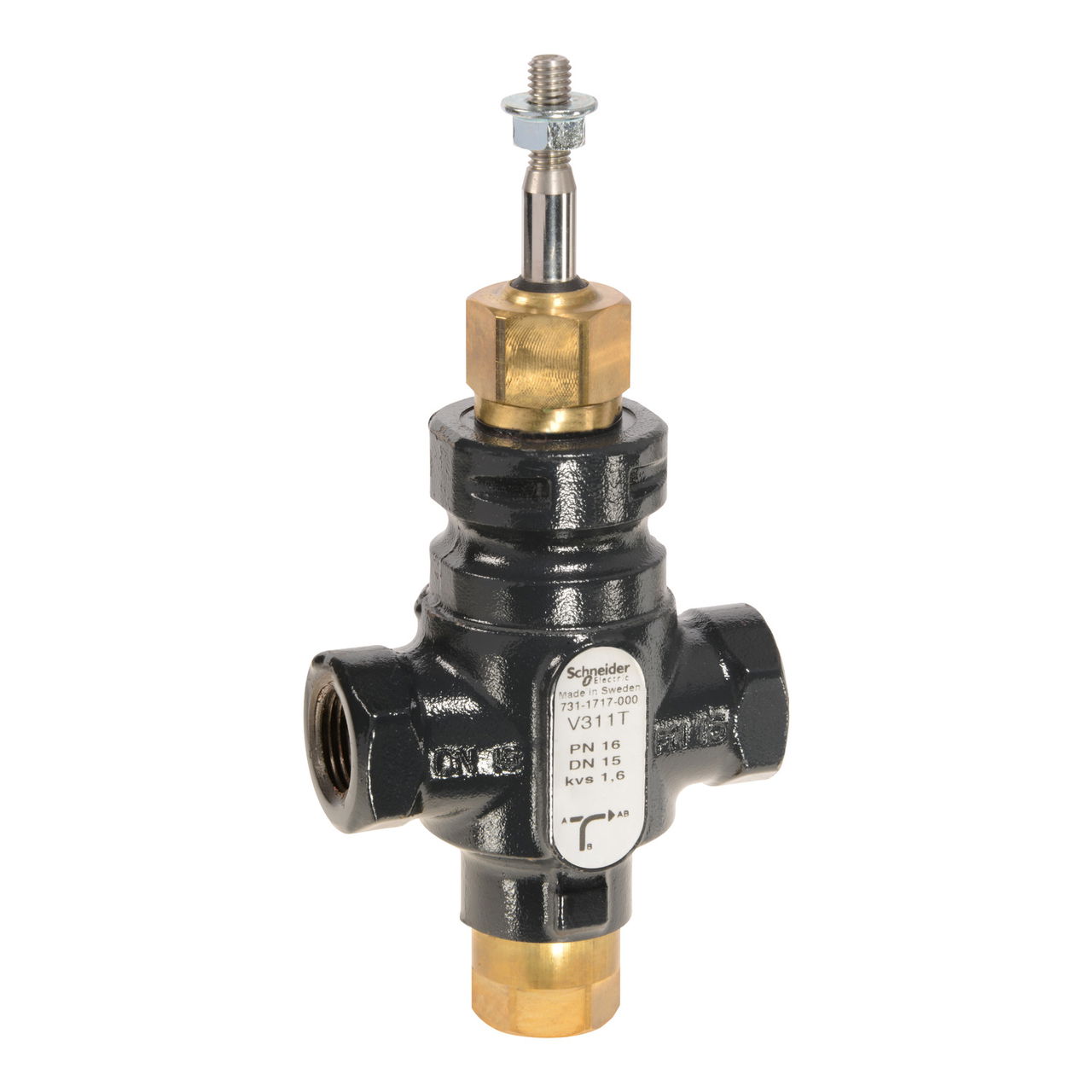 Valve 3Way Thread V311T/15/1.6
